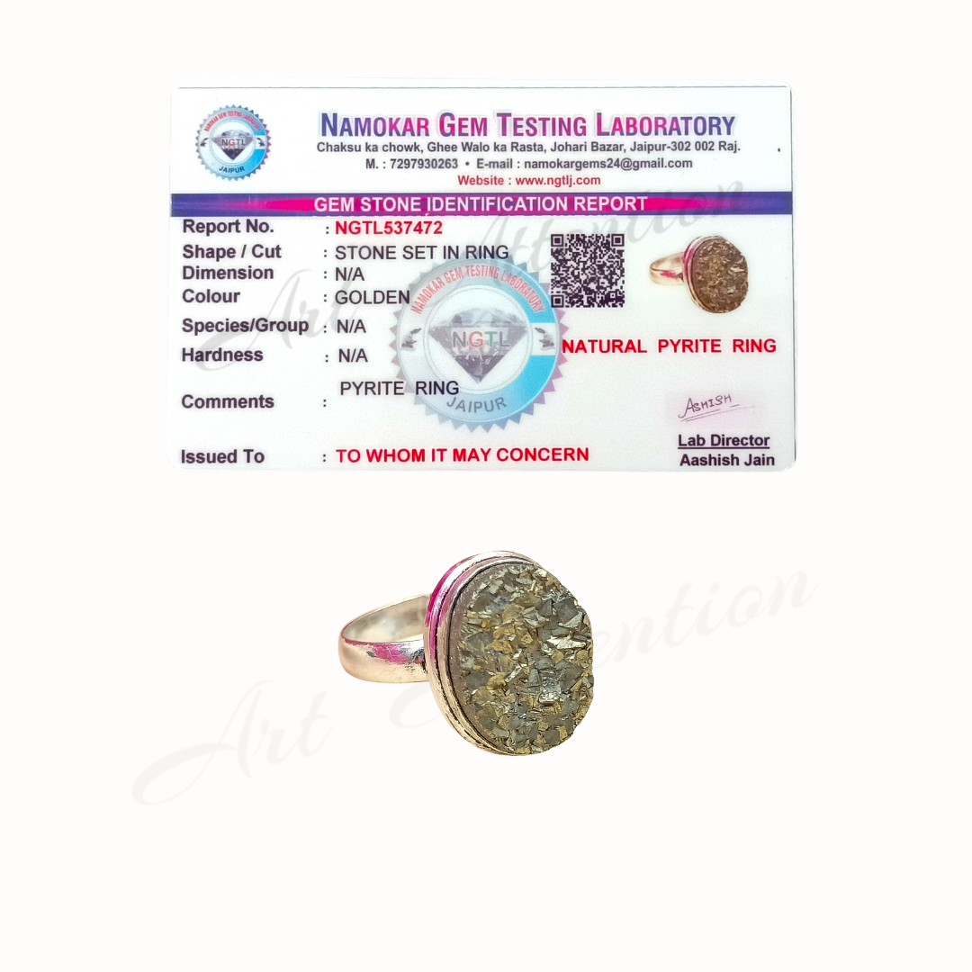 Pyrite Oval Ring
