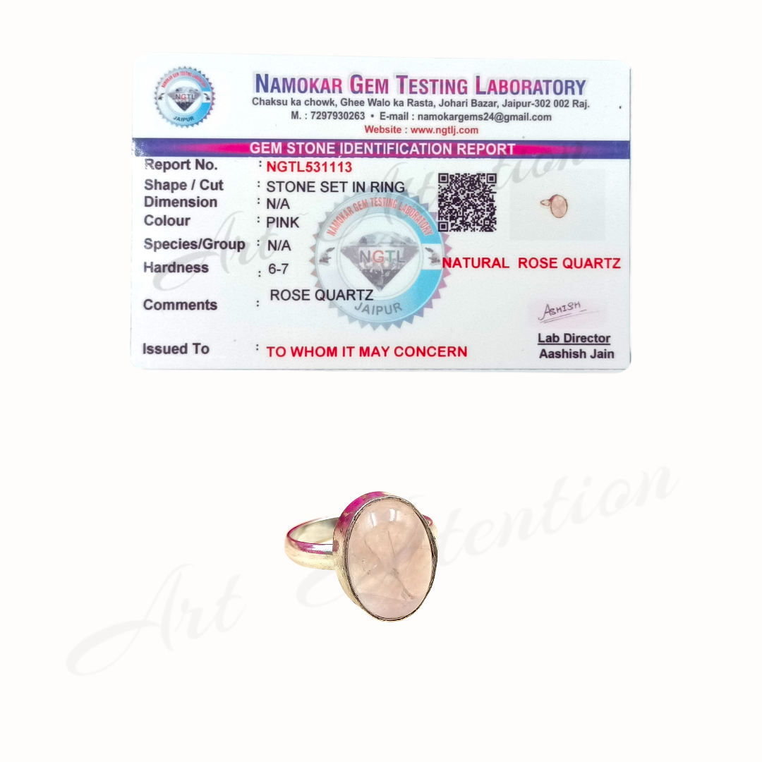Rose Quartz Adjustable Ring