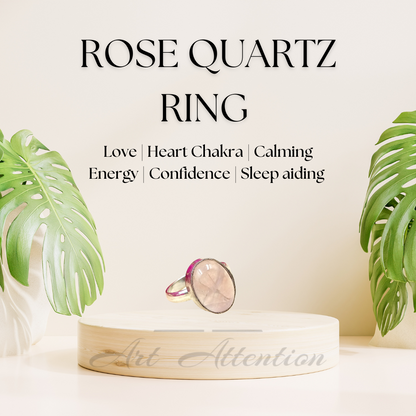 Rose Quartz Adjustable Ring
