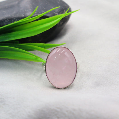Rose Quartz Adjustable Ring