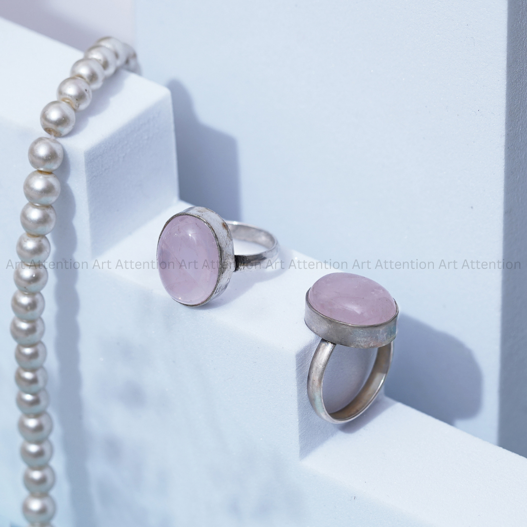 Rose Quartz Adjustable Ring