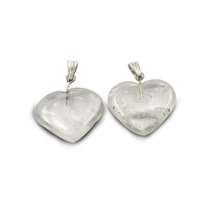 Clear Quartz Heart Pendant