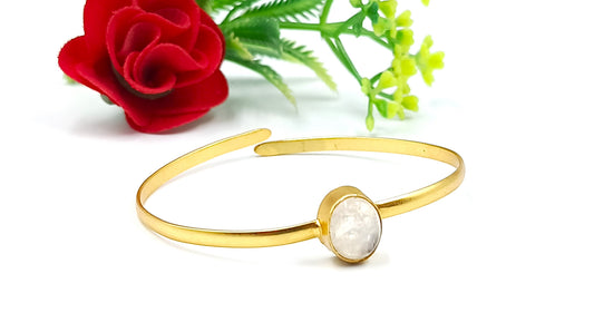 Moonstone 18K Gold Plated Kada