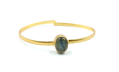 Labradorite 18K Gold Plated Kada