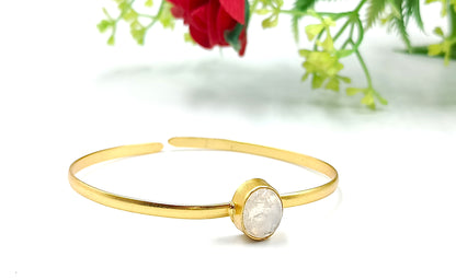 Moonstone 18K Gold Plated Kada