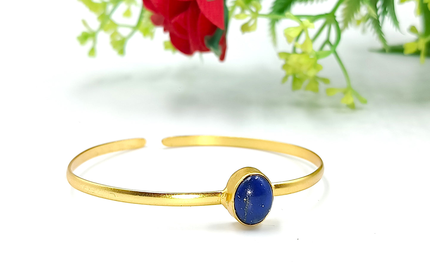 Lapis Lazuli 18K Gold Plated Kada