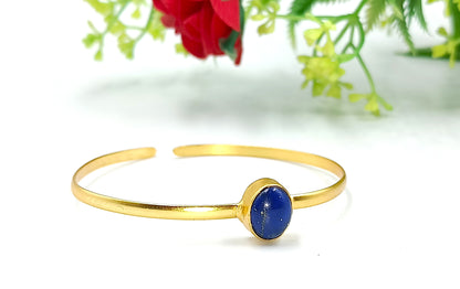 Lapis Lazuli 18K Gold Plated Kada