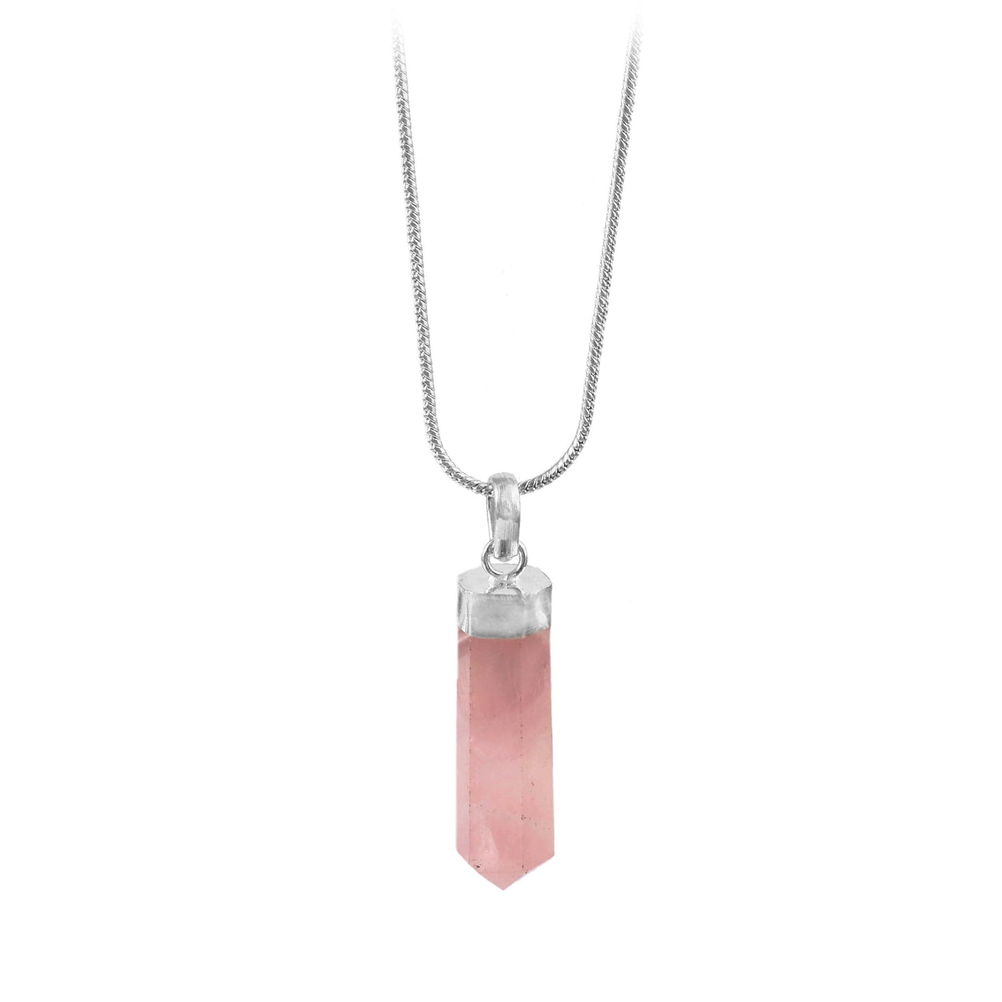 Rose Quartz Pencil Pendant