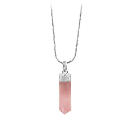 Rose Quartz Pencil Pendant