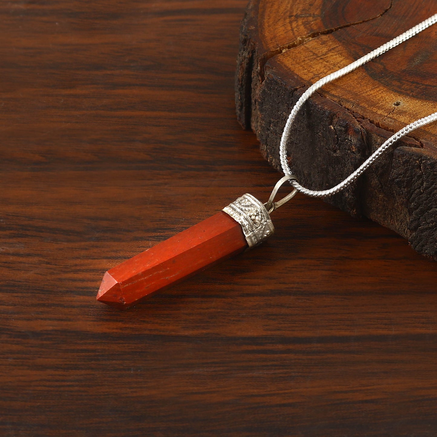 Red Jasper Pencil Pendant