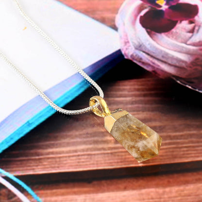 Citrine Pencil Pendant