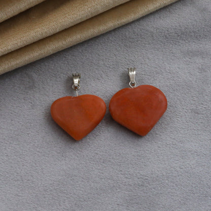 Red Jasper Heart Pendant