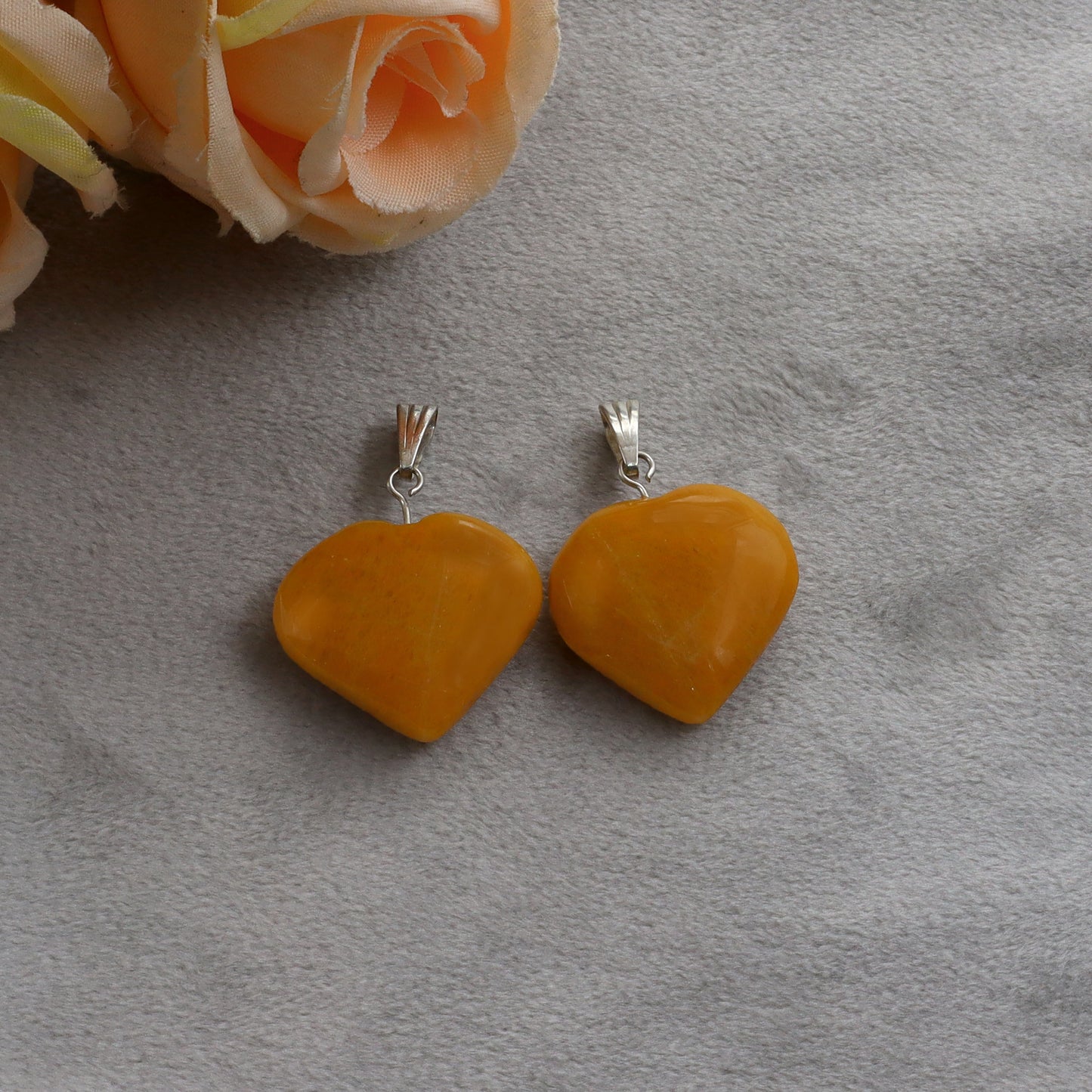 Yellow Jasper Heart Pendant