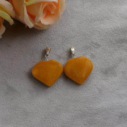 Yellow Jasper Heart Pendant