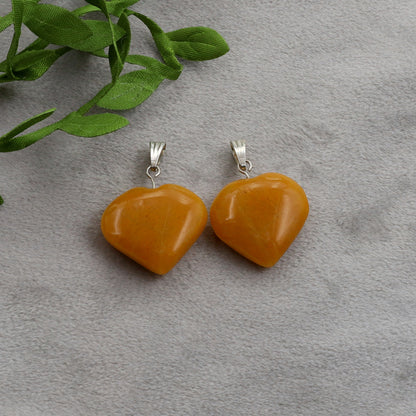 Yellow Jasper Heart Pendant