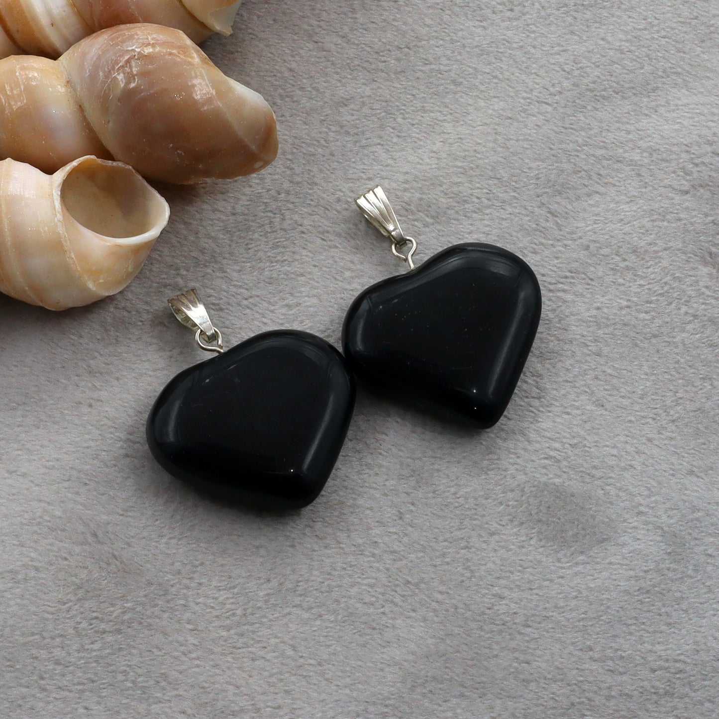 Black Touramline Heart Pendant