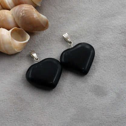 Black Touramline Heart Pendant