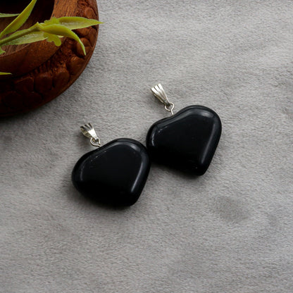 Black Touramline Heart Pendant