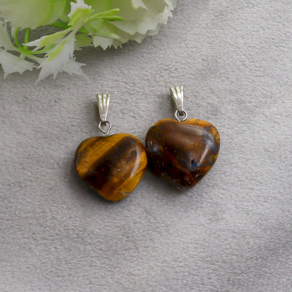 Tiger Eye Heart Pendant