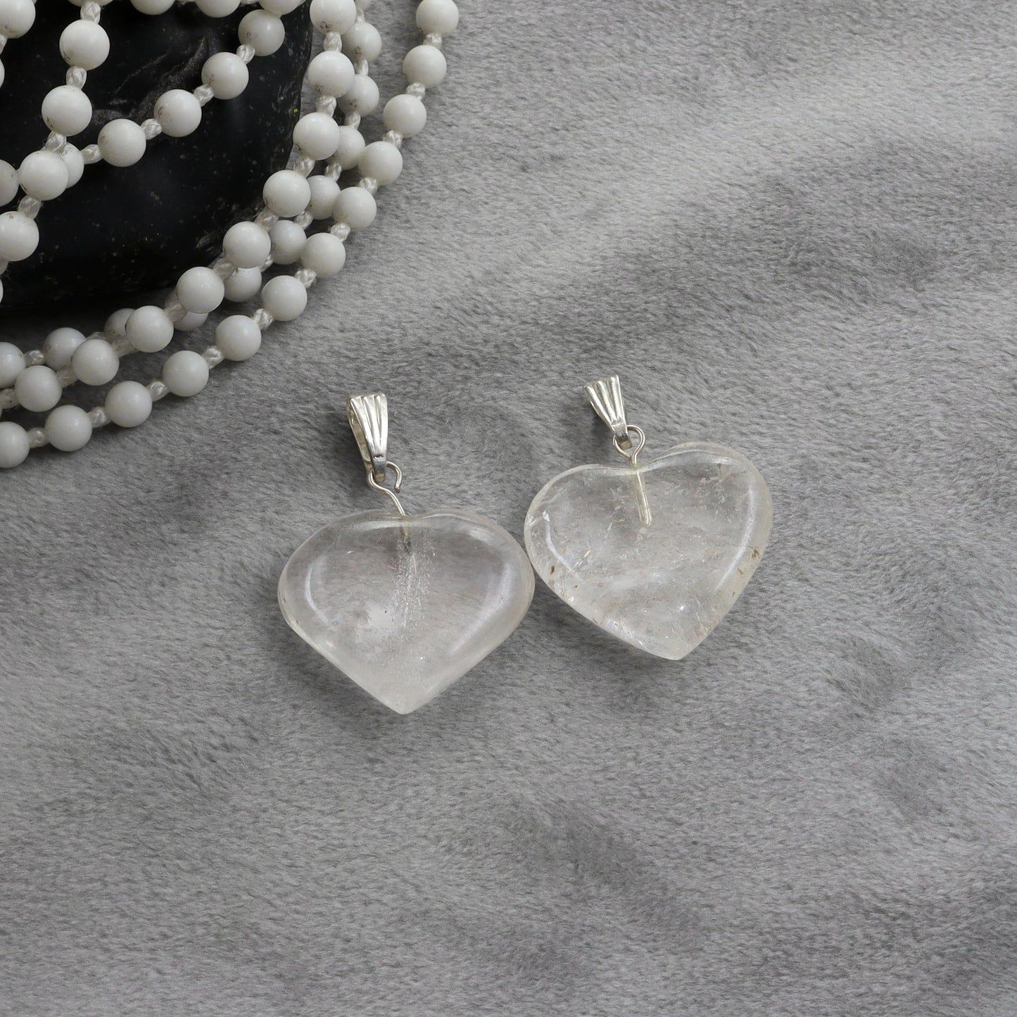 Clear Quartz Heart Pendant