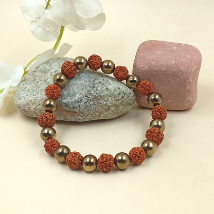 Rudraksha Pyrite Bracelet (Buy 1 Get 1 Free)